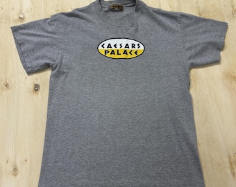 Vintage Caesars Palace Shirt Mens Medium Gray Casino Las Vegas Logo Tee T-Shirt