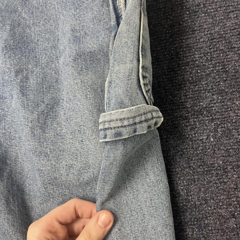 Y2K Wrangler Carpenter Jeans Mens 44x30 Light Denim Relaxed Straight Workwear image 3