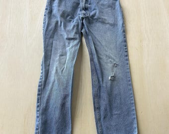 ヴィンテージ Bugle Boy ジーンズ メンズ 34x30 ライトウォッシュ デニム ストレート ダメージ加工 750