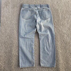 Vintage Wrangler Jeans Mens 33x29 Light Wash Blue Denim Regular Straight Casual image 3
