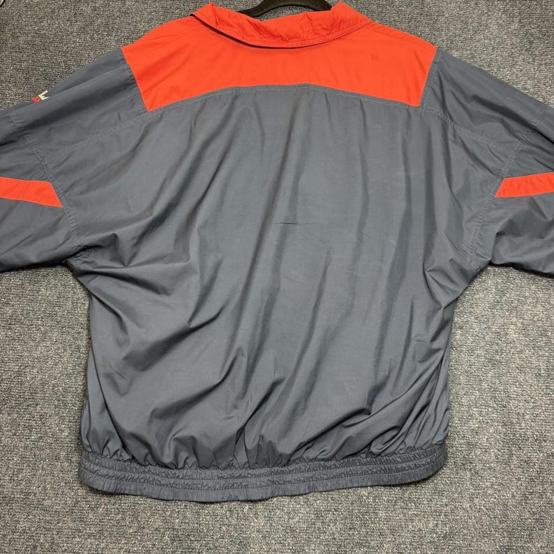 Vintage jaren 90 FILA windjack heren med blauw rood full zip colorblock Italia afbeelding 5