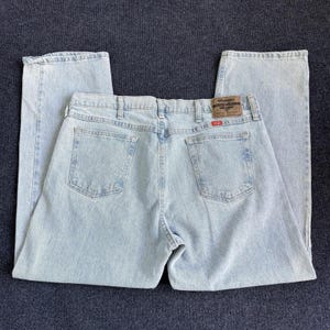 Y2K Wrangler Jeans Mens 36x29 Light Wash Blue Denim Straight Regular Casual image 1