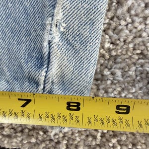 Vintage Wrangler Jeans Mens 33x29 Light Wash Blue Denim Regular Straight Casual image 8