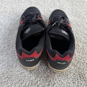 Y2K Etnies Chad Reed Rockfield Shoes Mens Size 12 Black Red Skateboarding Skate image 3