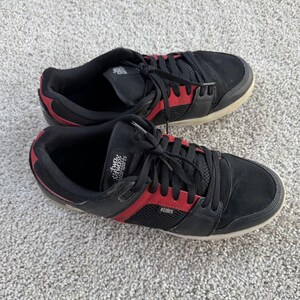 Y2K Etnies Chad Reed Rockfield Shoes Mens Size 12 Black Red Skateboarding Skate image 4