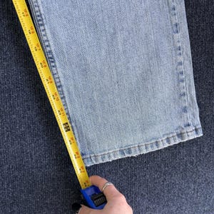 Y2K Wrangler Jeans Mens 36x29 Light Wash Blue Denim Relaxed Straight Retro image 11