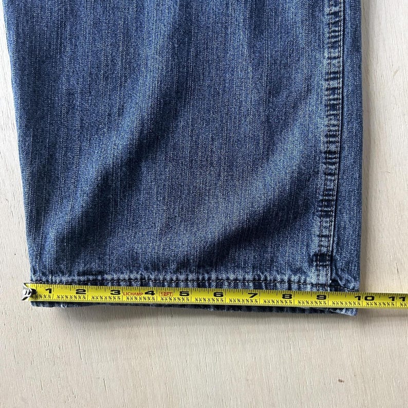 Y2K Wrangler Jeans Mens 40x30 Medium Wash Denim Relaxed Straight Cargo 70LGWDS image 10