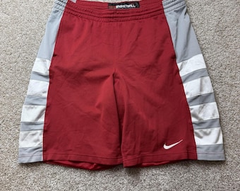 Vintage Y2K Nike Shorts Mens Medium Red Mesh Basketball Athletic Gym Training