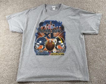 ヴィンテージ ピッツバーグ・スティーラーズ シャツ メンズ XL グレー NFL スーパーボウル シーホークス CSA