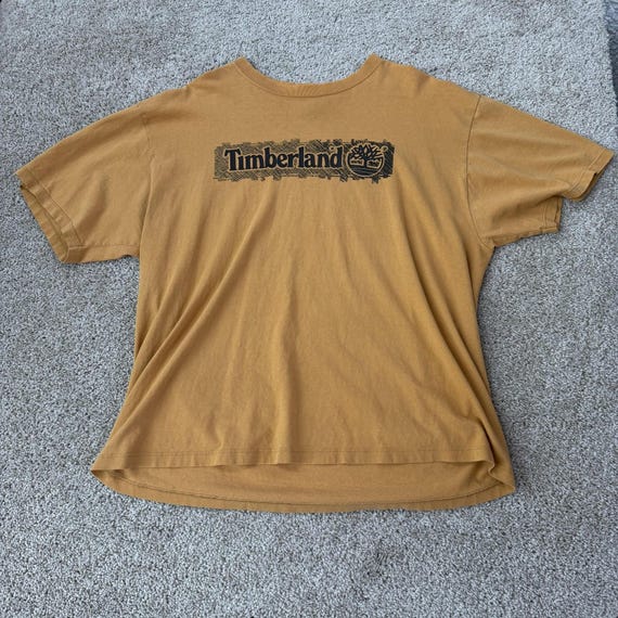 Timberland, Vintage Timberland Shirt Mens XL Brown Tree Logo Graphic Made USA Tee T-Shirt