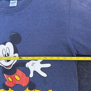 Vintage Disney Mickey Mouse Shirt Mens Large Blue Velva Sheen Tee T-Shirt USA image 5