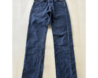 Vintage Levis 501 Jeans Herren 29x30 Dark Wash Denim Regular Gerade Knopfleiste
