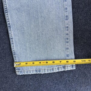 Y2K Wrangler Jeans Mens 36x29 Light Wash Blue Denim Relaxed Straight Retro image 12