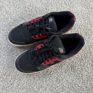 Y2K Etnies Chad Reed Rockfield Shoes Mens Size 12 Black Red Skateboarding Skate image 2
