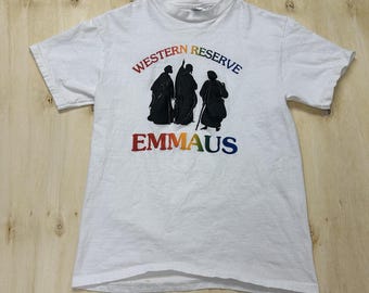 Camiseta vintage de los 90 para hombre, talla M, Western Reserve Emmaus Christian Tee Tshirt