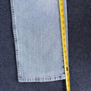 Y2K Wrangler Jeans Mens 36x29 Light Wash Blue Denim Relaxed Straight Retro image 10
