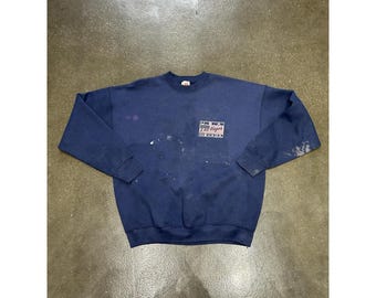 Vintage Las Vegas Sweatshirt Crewneck Mens XL Blue USA Nevada Fruit Loom 90s