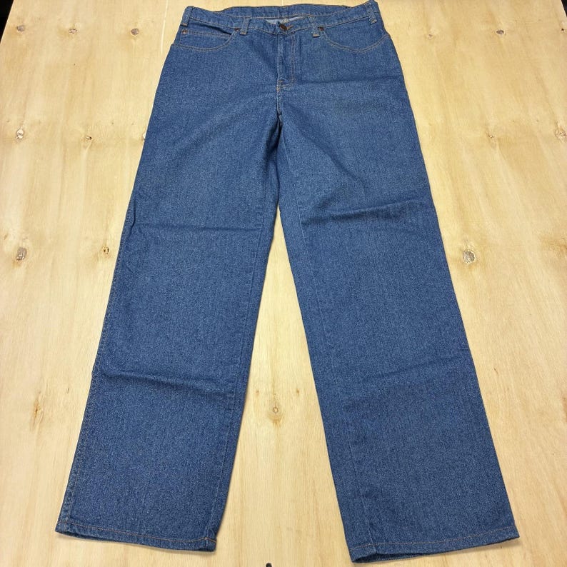 Vintage Wrangler Jeans Mens 36x32 Medium Wash Blue Denim Regular Straight Pants image 1