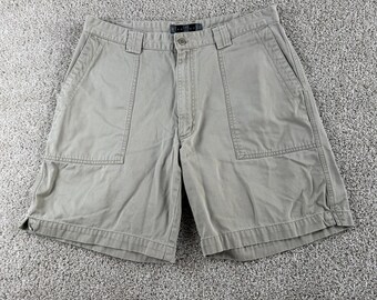Pantalones cortos cargo de golf Nike vintage para hombre, talla 36, color beige, lona de algodón, bolsillos utilitarios, estilo casual.