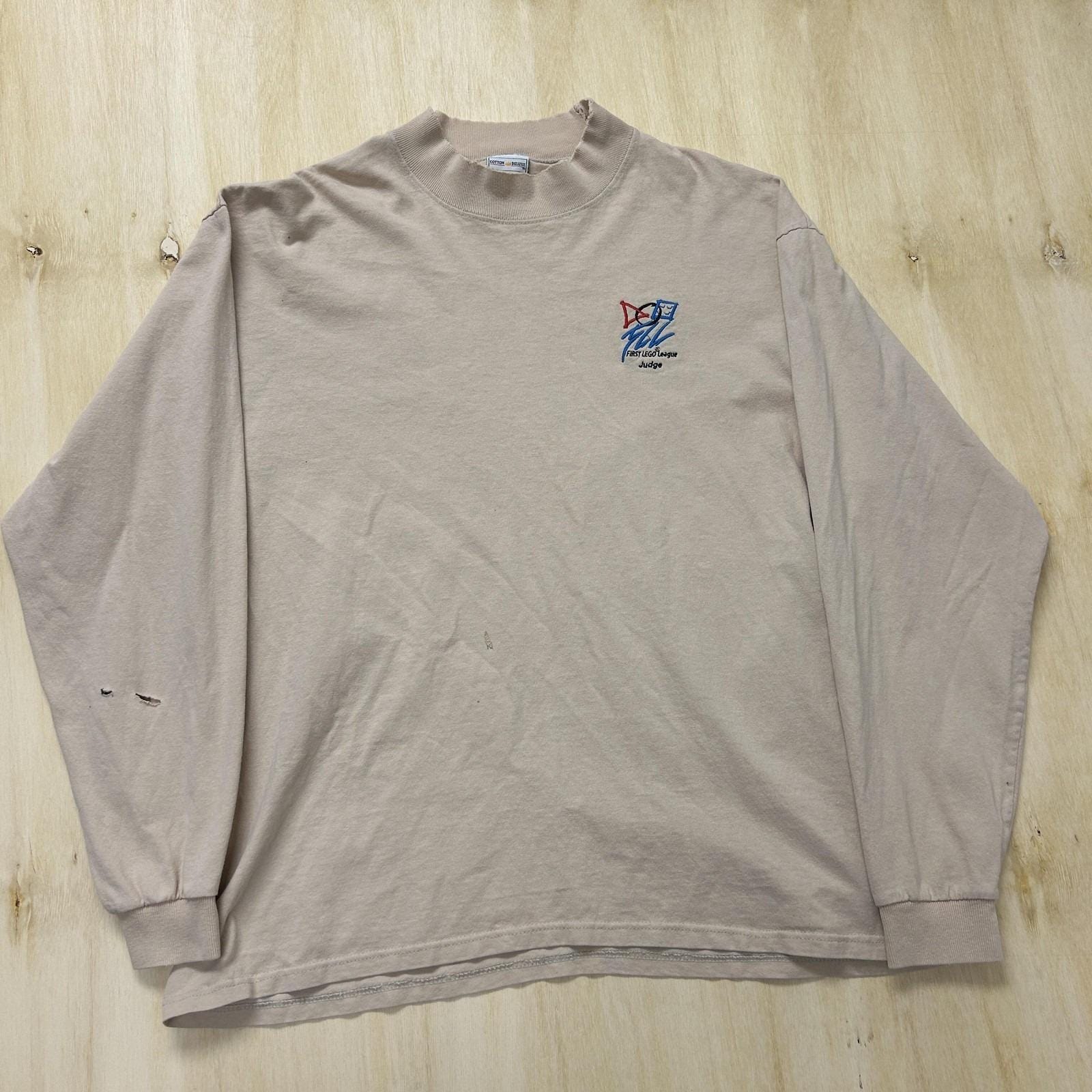 Vintage FIRST LEGO League Judge Shirt Mens XL Beige Anvil Long