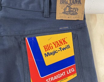 Vintage Big Yank Magic-Twill Jeans Mens 36x32 Blue Straight Leg Union Made