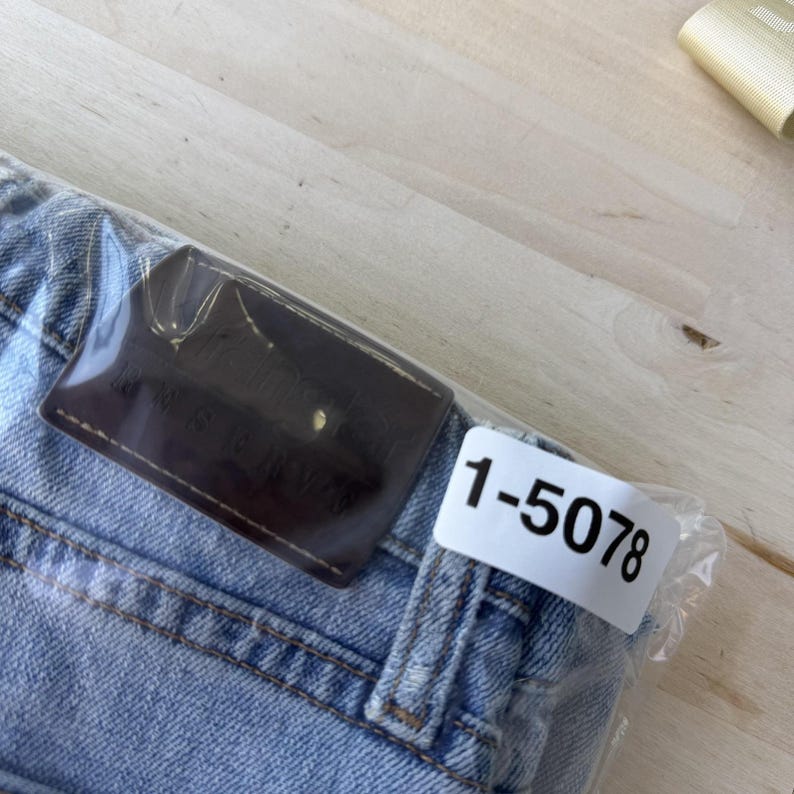 Y2K Wrangler Jeans Mens 36x29 Light Wash Blue Denim Relaxed Straight Retro image 15