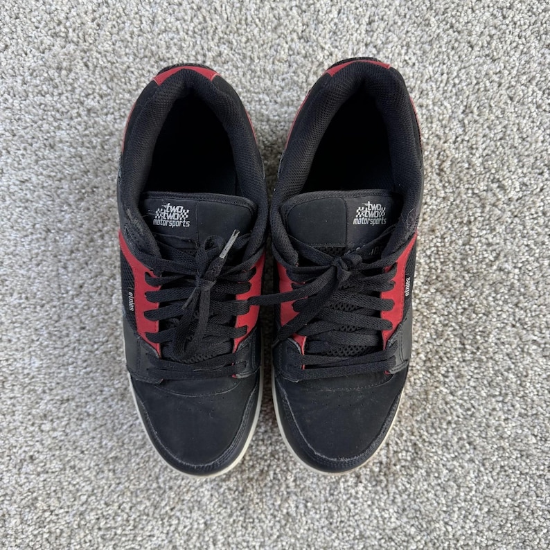 Y2K Etnies Chad Reed Rockfield Shoes Mens Size 12 Black Red Skateboarding Skate image 1