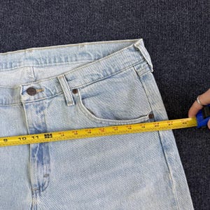 Y2K Wrangler Jeans Mens 36x29 Light Wash Blue Denim Straight Regular Casual image 6