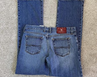 Jeans rectos Josie de la marca Vintage Lucky Brand para mujer, talla 30, lavado medio, azul, mezclilla media