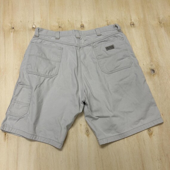Y2K WRC Jean Co Cargo Shorts Mens 34 Gray Cotton Denim Relaxed Fit 10 Inseam
