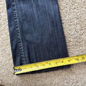 Y2K Seven7 Bootcut Jeans Women 8 Med Wash Blue Stretch Denim Embroidered Pockets image 10