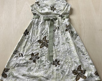 Vintage Studio I Dress Womens 10 Floral Square Neck Fit & Flare Belted Summer