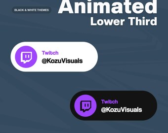 Minimal Twitch Lower Third Overlay – Clean Animated Stream Graphic for ...