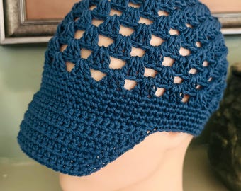 Handmade Crochet Newsboy Cap