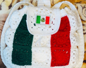 Handmade Mexican-Inspired Crochet Backpack