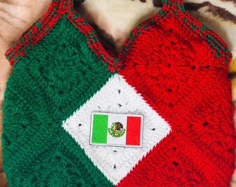 Handmade Mexican-Inspired Crochet Tote Bag