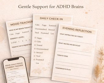 ADHD Daily Focus Tracker | Habit Tracker | Digital Download