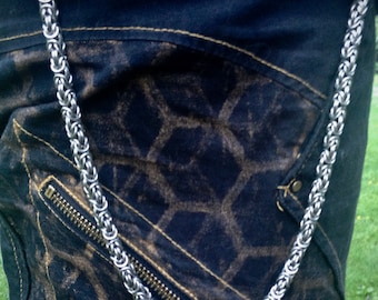 Stainless Byzantine Wallet Chain, Chainmaille wallet chain, Mens wallet chain, Women's wallet chain