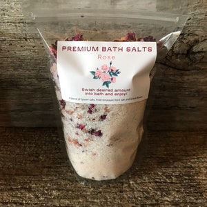 Rose Pink Himalayan Bath Salts - Large 13 oz bag