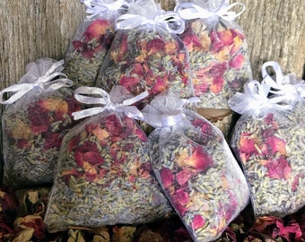 Set of 12 Rose and Lavender Sachets