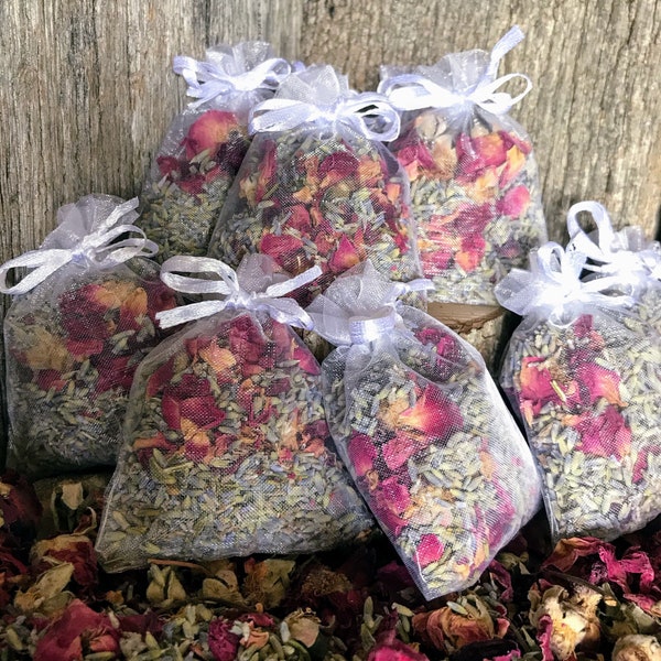 Set of 12 Rose and Lavender Sachets