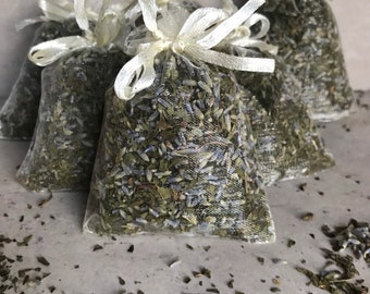 Set of 6 Lavender and Peppermint Sachets