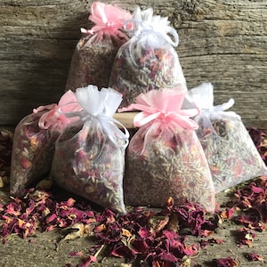 Set of 6 Rose and Lavender Sachets