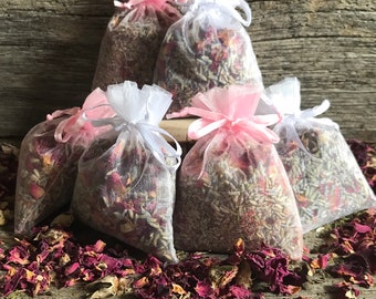 Set of 6 Rose and Lavender Sachets