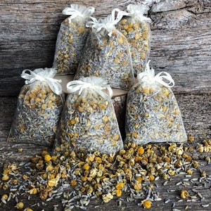 Set of 6 Lavender Chamomile Sachets image 1