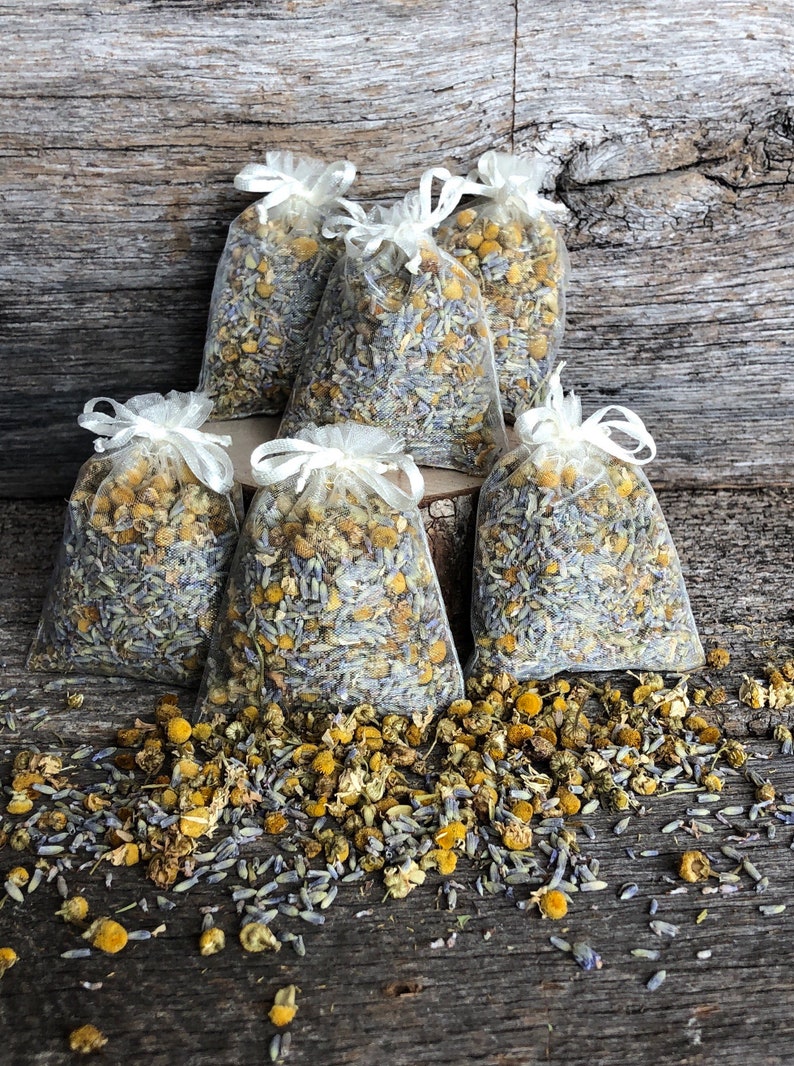 Set of 6 Lavender Chamomile Sachets image 1