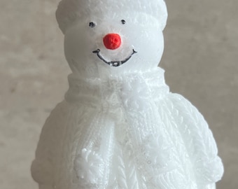 Palm Wax Snowman Candle — Set of three