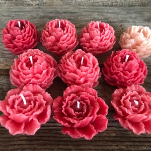 Pink Flower Beeswax Candles | Set of 10 | All Natural