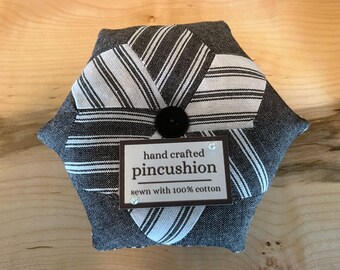 Pinwheel Pincushion | wool stuffed | farmhouse