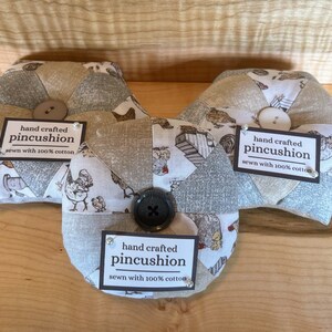 Pinwheel Pincushion | wool stuffed | chicken